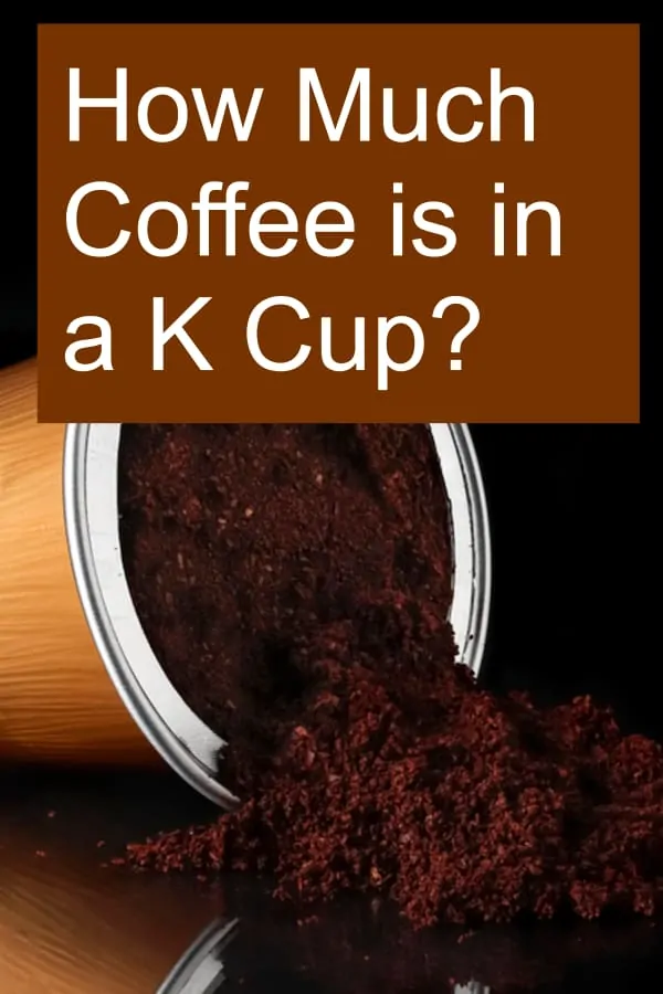 How much coffee grounds are typically in a K-Cup?