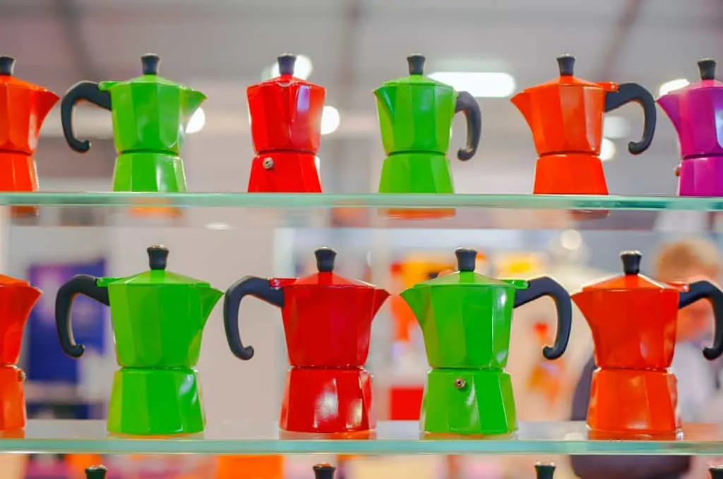 Colorful Moka Pots - Make coffee on the stovetop