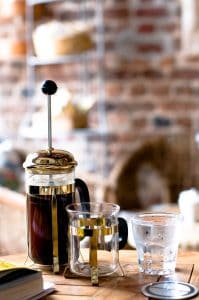 Using a coffee press to make coffee