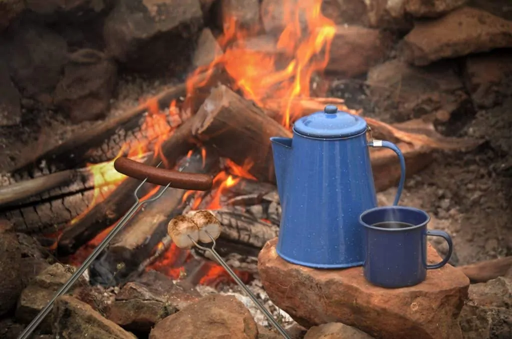Using a Percolator to brew coffee when camping
