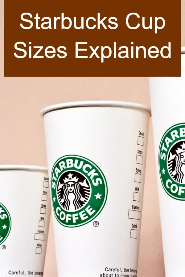 Hot and Cold cup sizes at Starbucks