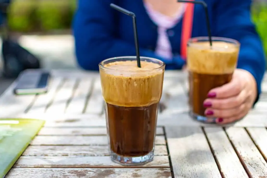 Iced Frappe made with instant coffee