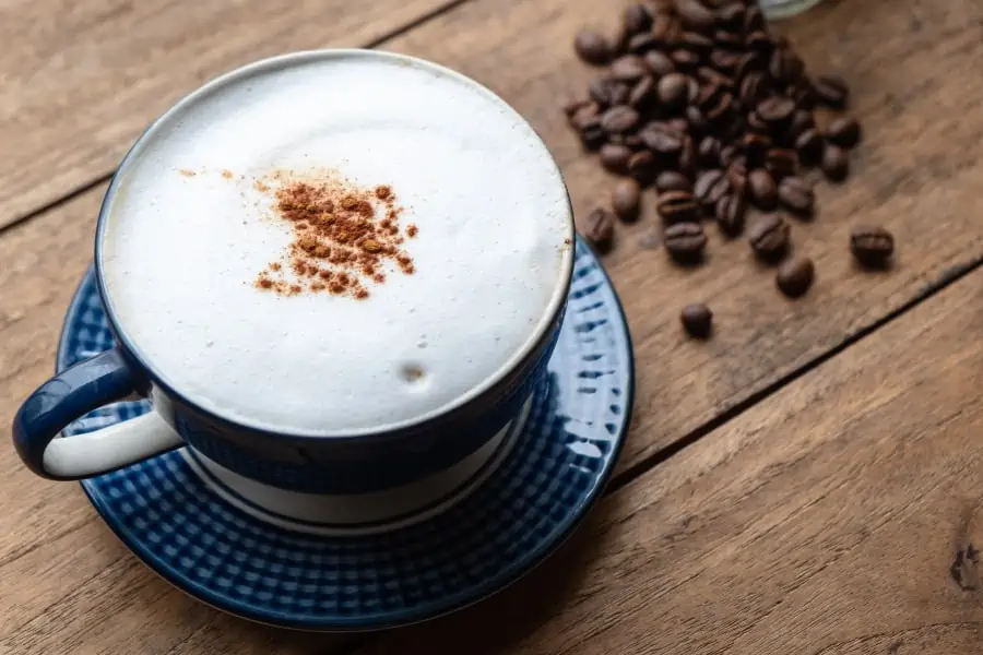 Enjoying a Cup of Cappuccino