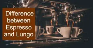Showing a picture of Espresso shots being pulled in order to represent the Difference between Espresso and Lungo