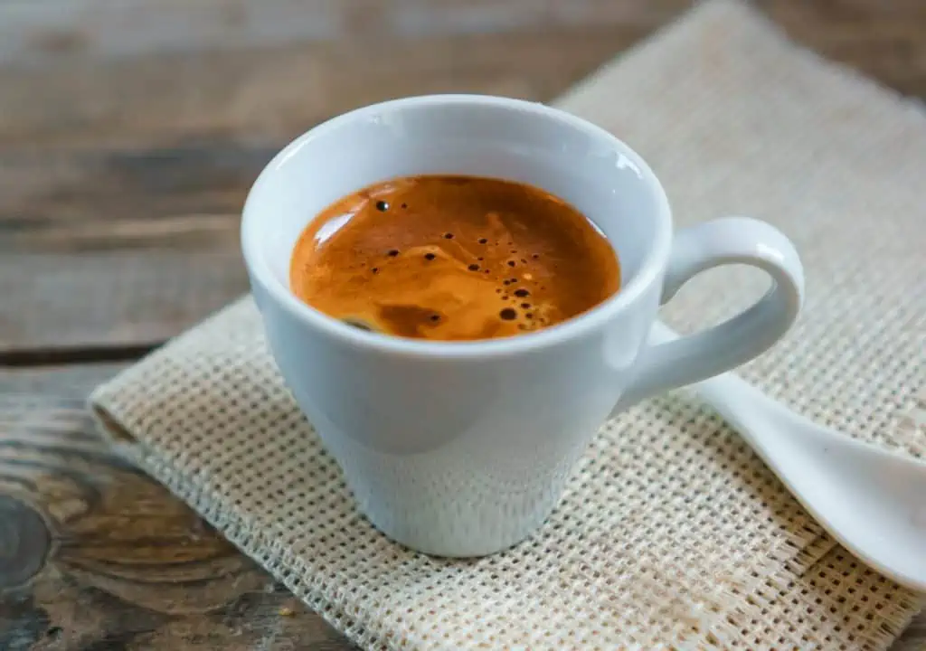 Freshly brewed Espresso in a cup