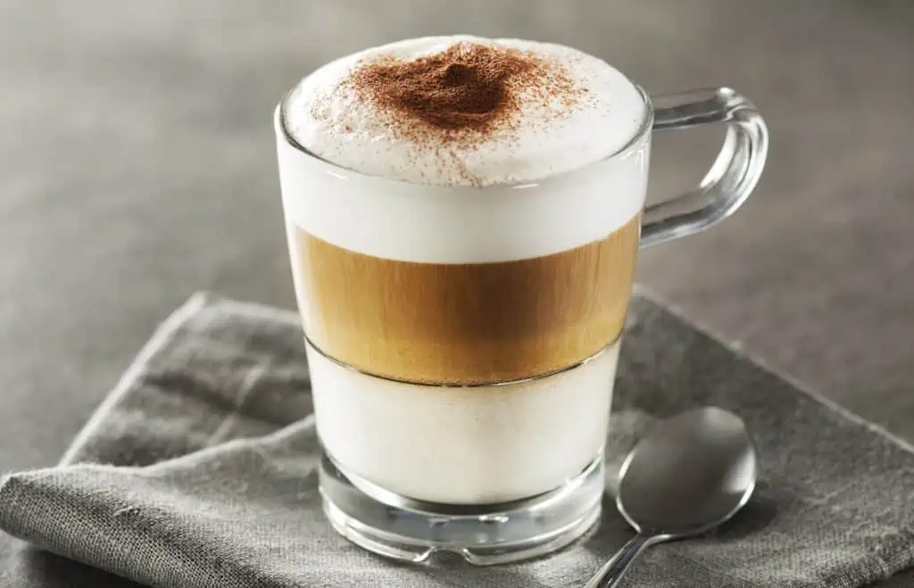 Latte macchiato coffee